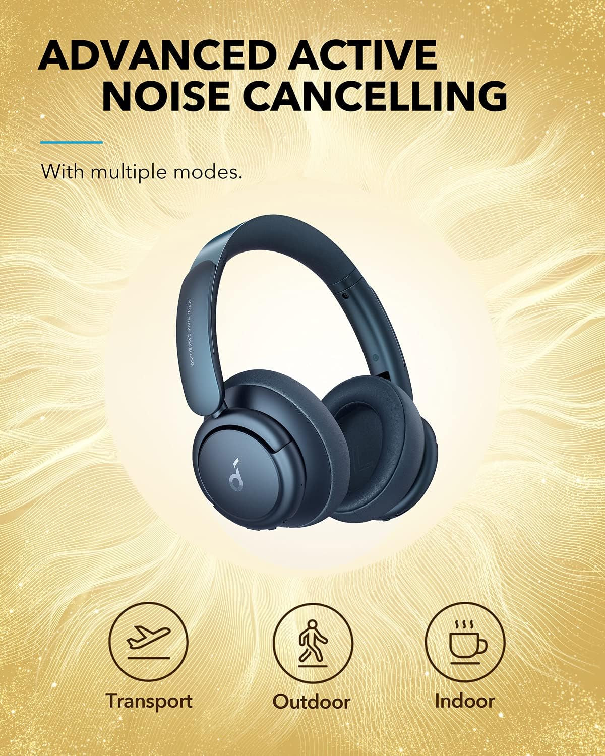 by  Life Q35 Multi Mode Active Noise Cancelling Bluetooth Headphones with LDAC for Hi Res Wireless Audio, 40H Playtime, Comfortable Fit, Clear Calls, for Home, Work, Travel